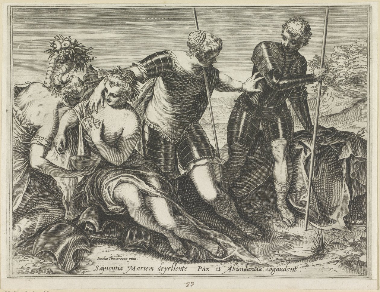 Mars odesłany przez Minerwę autorstwa Agostino Carracci
