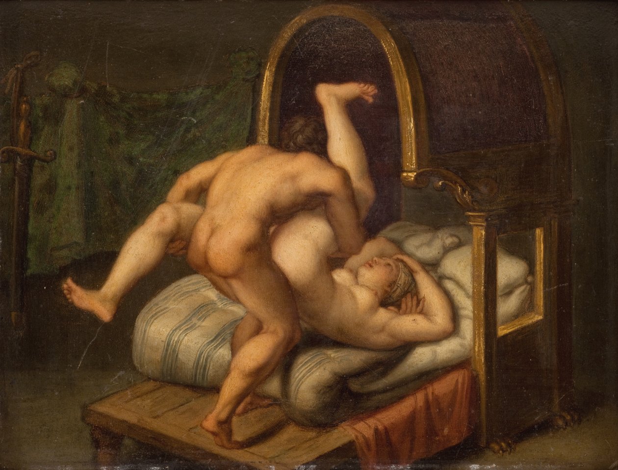 Nagość z mężczyzną i kobietą autorstwa Agostino Carracci