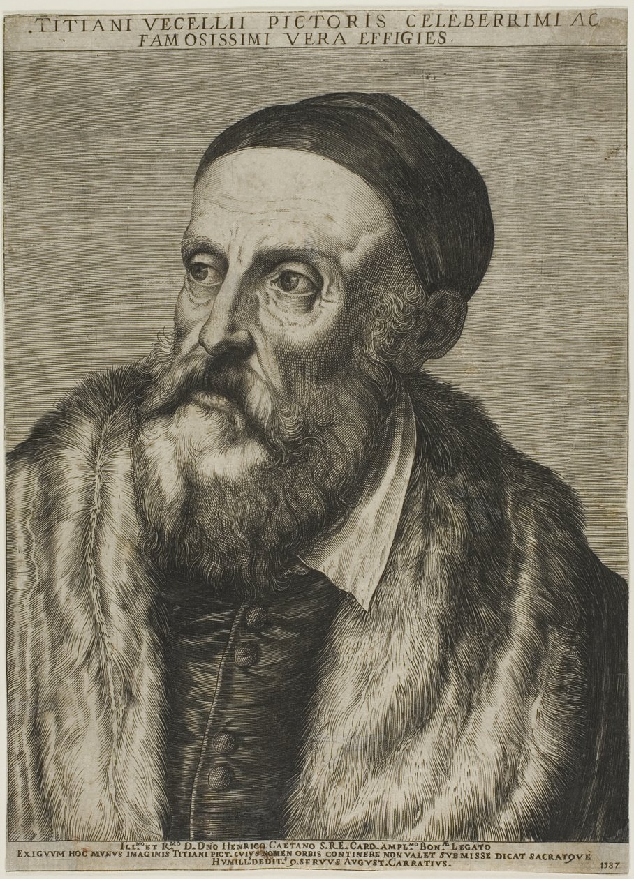 Portret Tycjana autorstwa Agostino Carracci