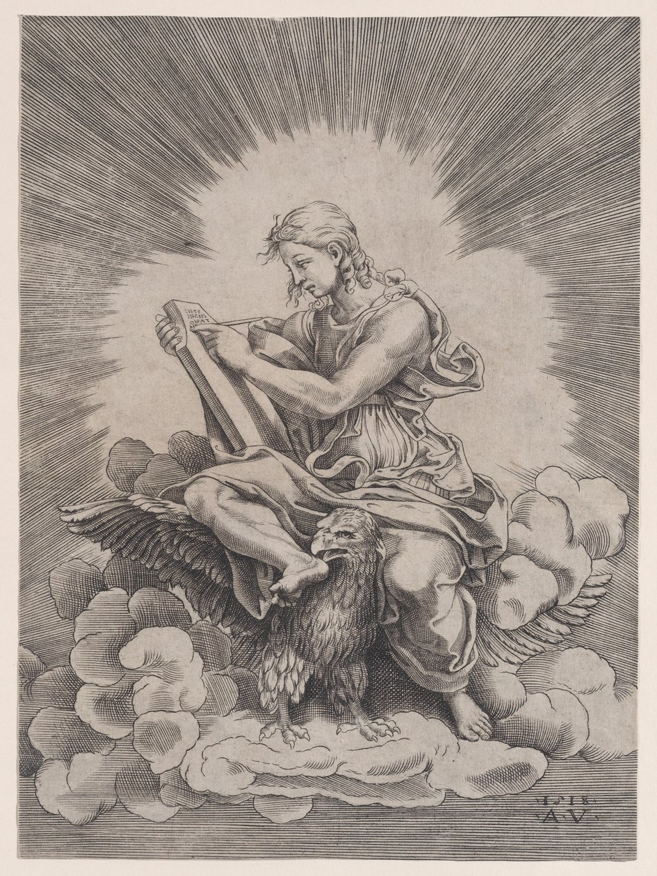 Św. Jan, dat. 1518. autorstwa Agostino Veneziano