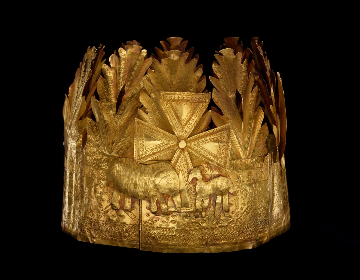 Korona, Ghana Togo, ok. 1900-50 (blacha złota) autorstwa Akan School