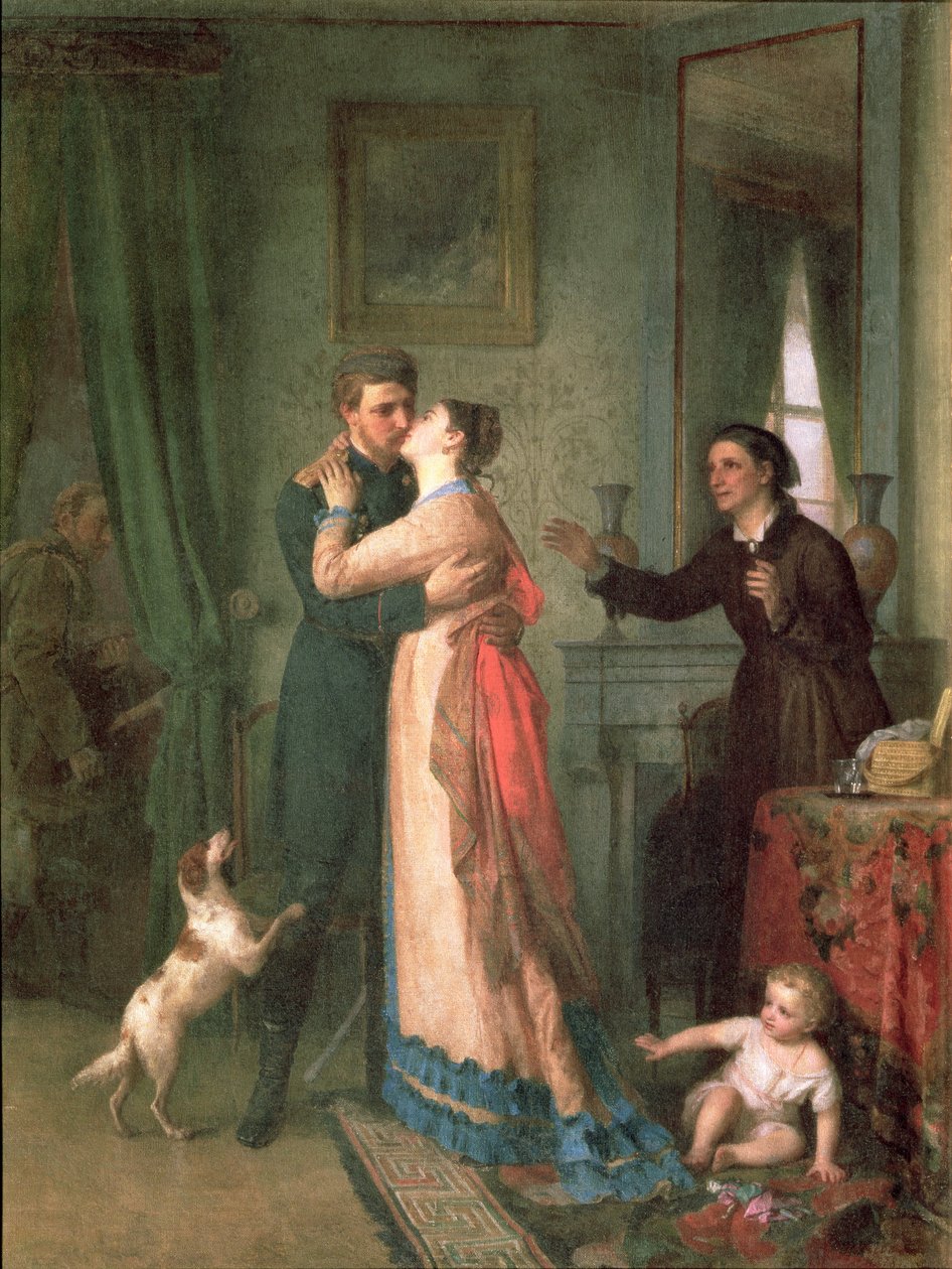 Powrót po wojnie, 1878 r. autorstwa Akim Egorovich Karneev