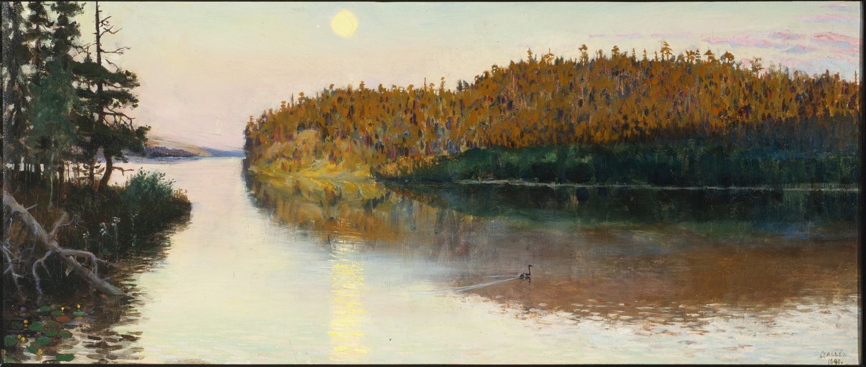 Krajobraz w Kuhmo, 1890. autorstwa Akseli Gallen Kallela