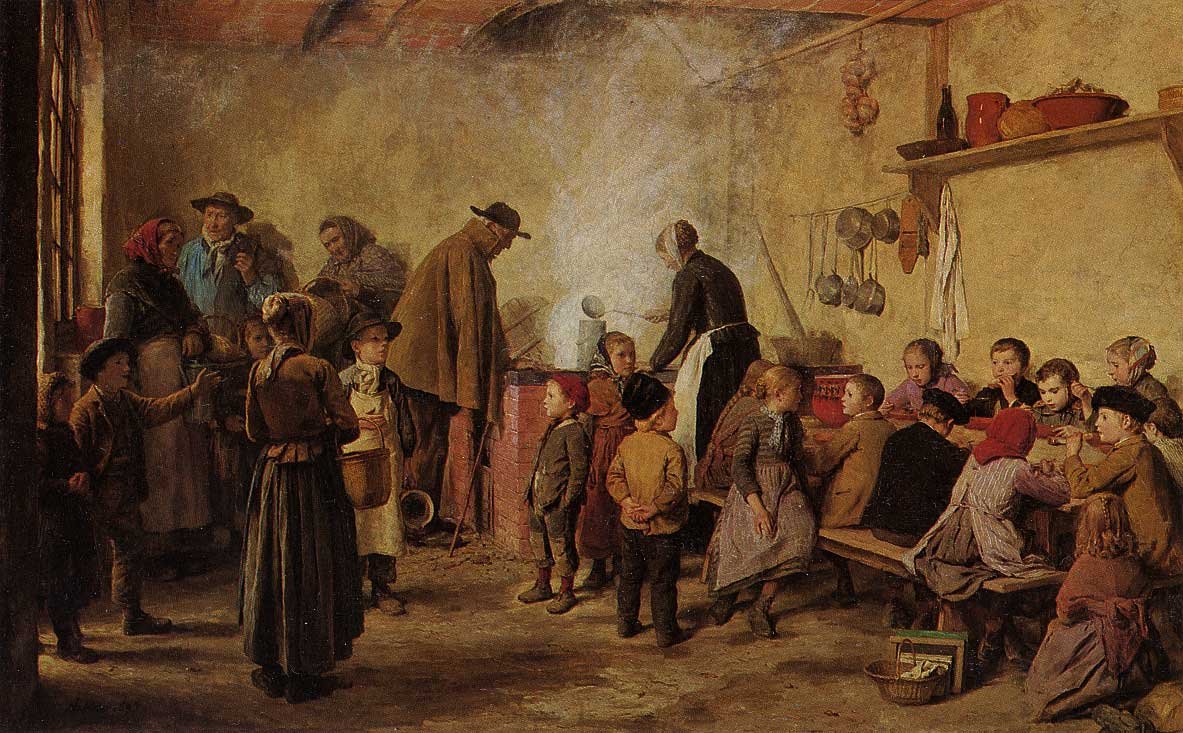 Zupa ubogich autorstwa Albert Anker