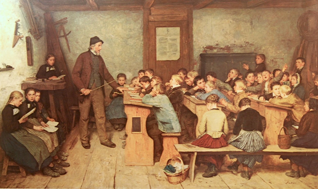 Szkoła wiejska autorstwa Albert Anker