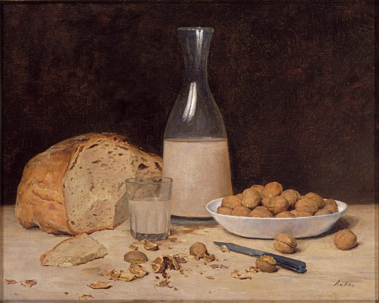 Nowe wino autorstwa Albert Anker