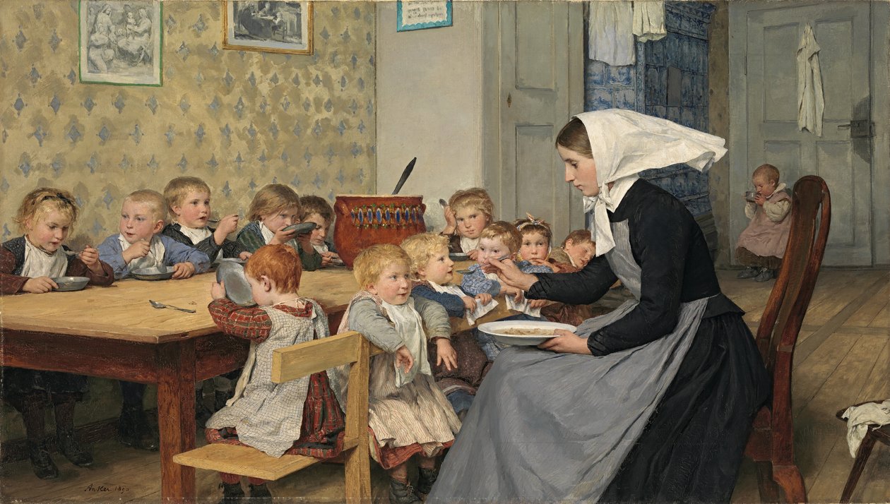 Żłobek I autorstwa Albert Anker