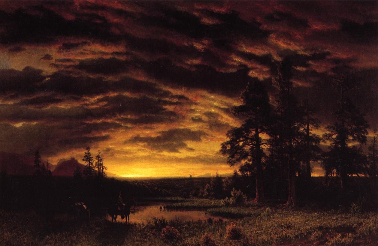 Wieczór na prerii autorstwa Albert Bierstadt