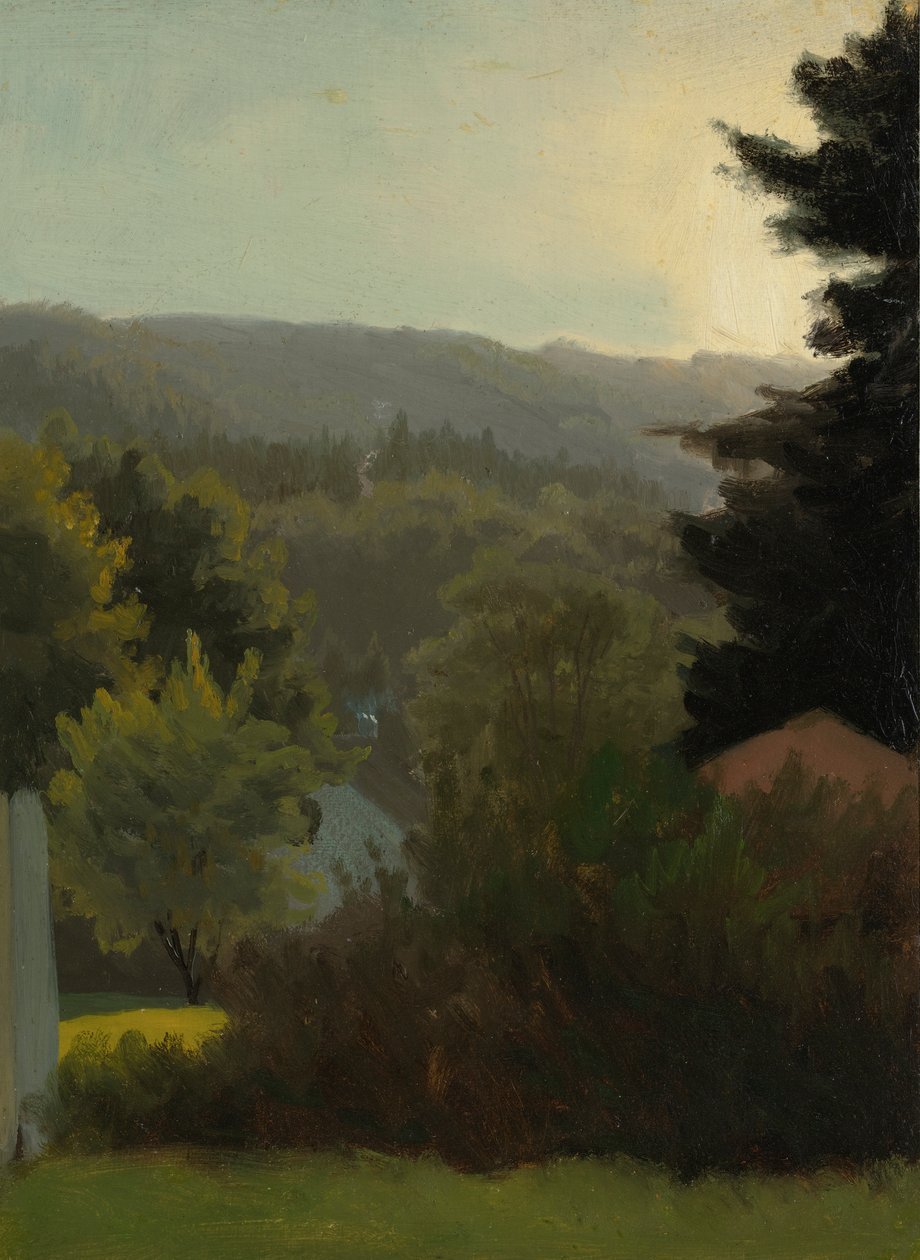 Zalesione wzgórza autorstwa Albert Bierstadt
