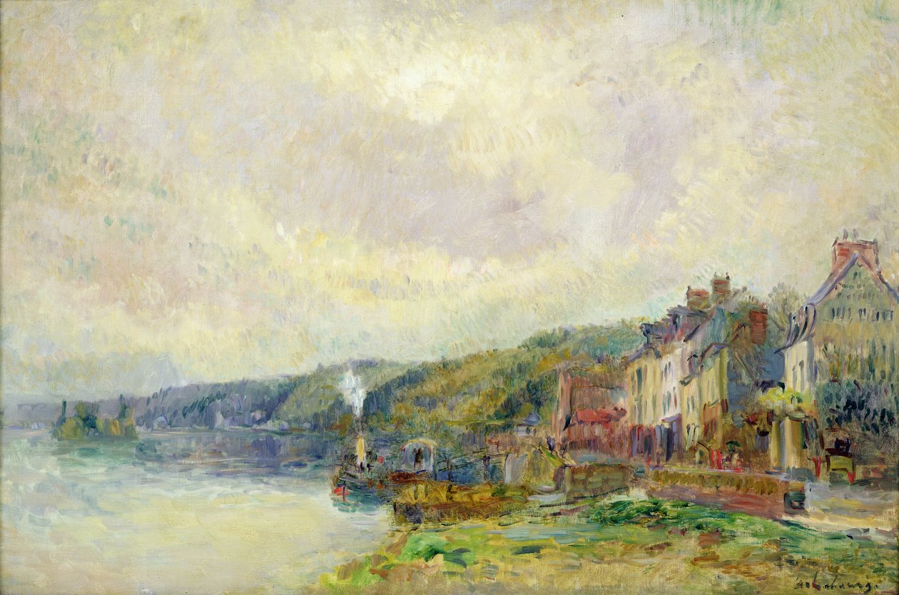 Sekwana w Croisset (Seine-Maritime) autorstwa Albert Charles Lebourg