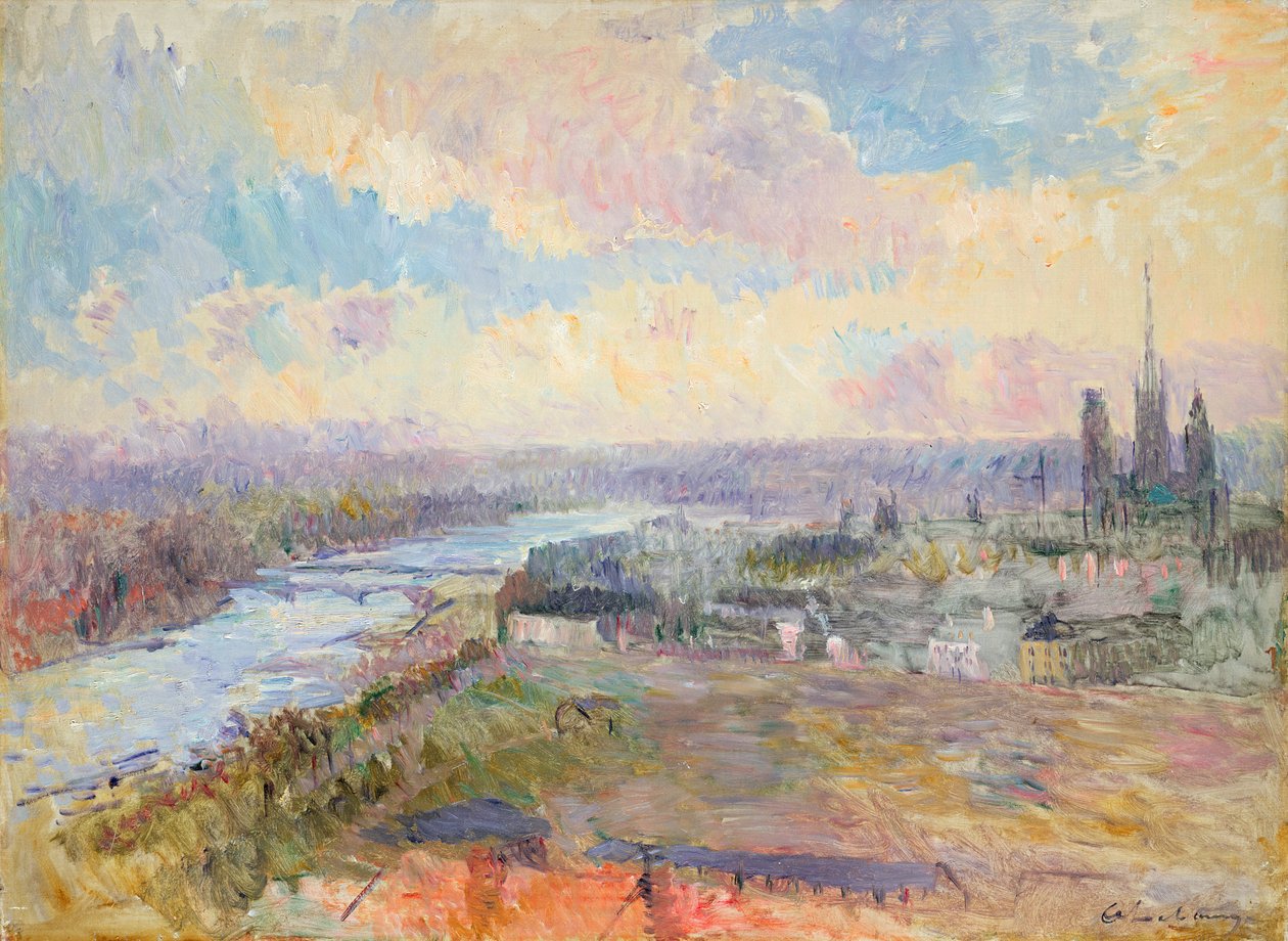 Sekwana w Rouen autorstwa Albert Charles Lebourg