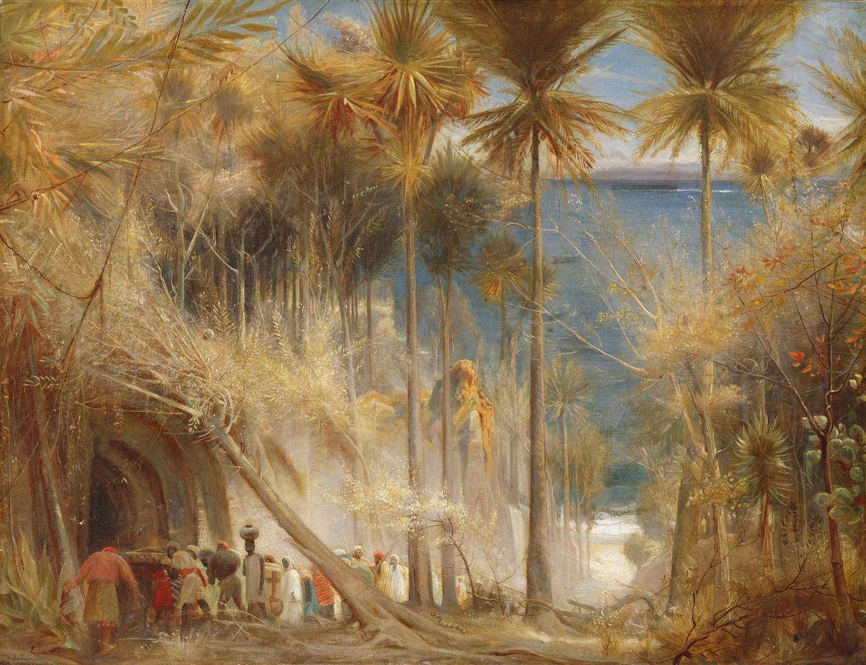 Ali Baba i czterdziestu złodziei autorstwa Albert Goodwin