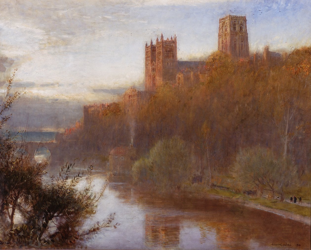 Katedra w Durham, 1910 r. autorstwa Albert Goodwin
