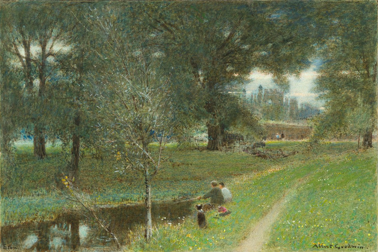 Eton, 1907 (toaleta i kolor nadwozia na papierze) autorstwa Albert Goodwin