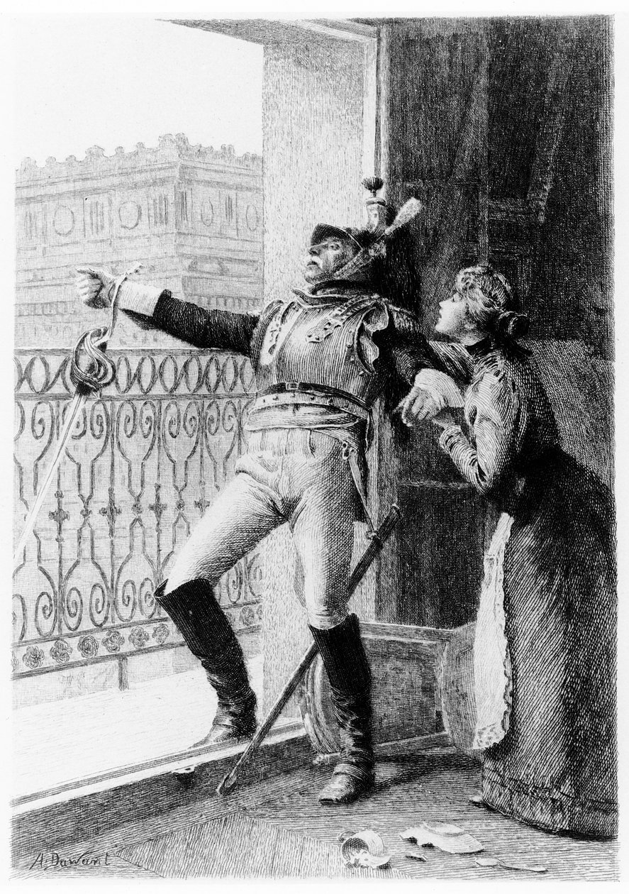 Ilustracja z „Oblężenia Berlina”, opowiadanie z „Contes du Lundi”, Alphonse Daudet autorstwa Albert Pierre Dawant