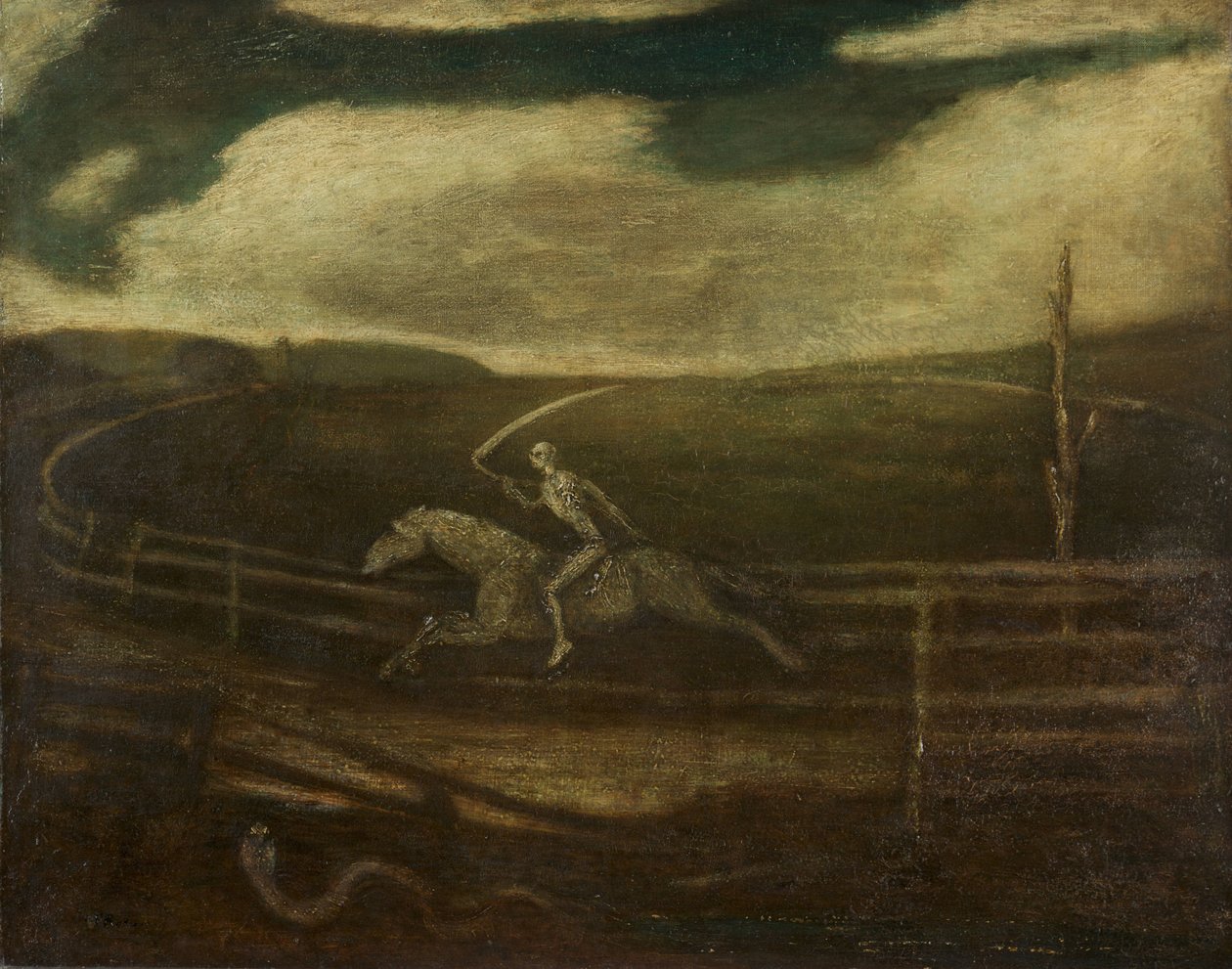 Tor wyścigowy (Śmierć na bladym koniu) autorstwa Albert Pinkham Ryder