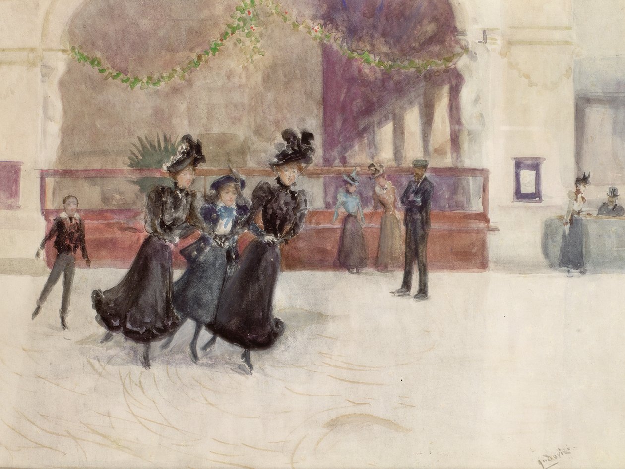 Łyżwiarze autorstwa Albert Snr. Ludovici