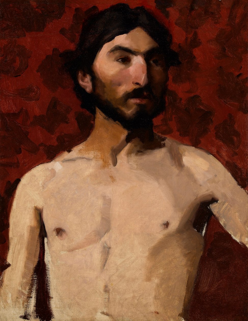 Life Study - brodaty mężczyzna, lata 80. XIX wieku autorstwa Albert de Belleroche
