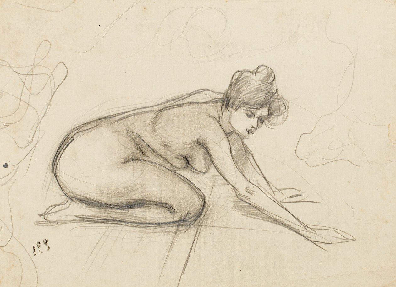 Studium aktu, ok. 1900 autorstwa Albert de Belleroche