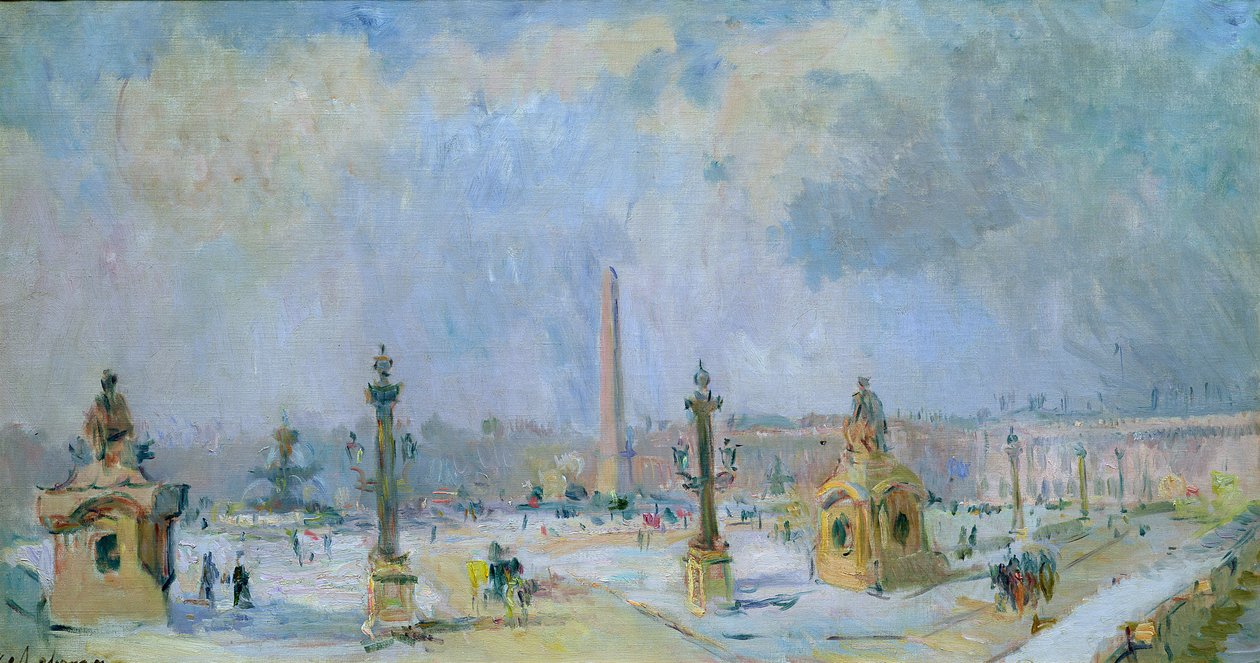 Place de la Concorde, Paryż autorstwa Albert Charles Lebourg