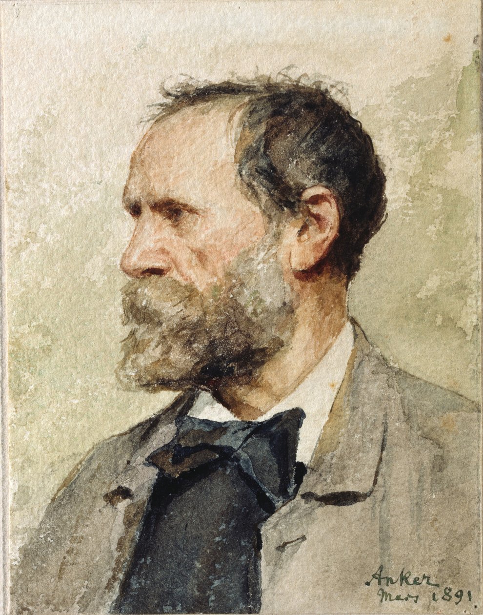 Autoportret, 1891. autorstwa Albert Anker