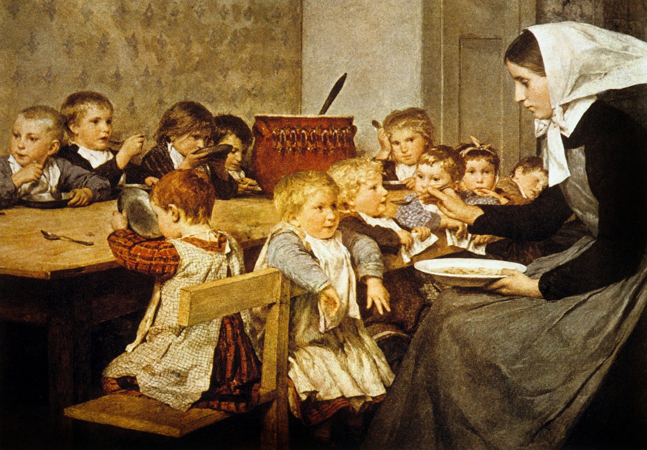 Żłobek w Szwajcarii autorstwa Albert Anker