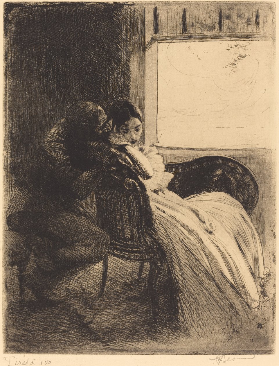 Flirt autorstwa Albert Besnard