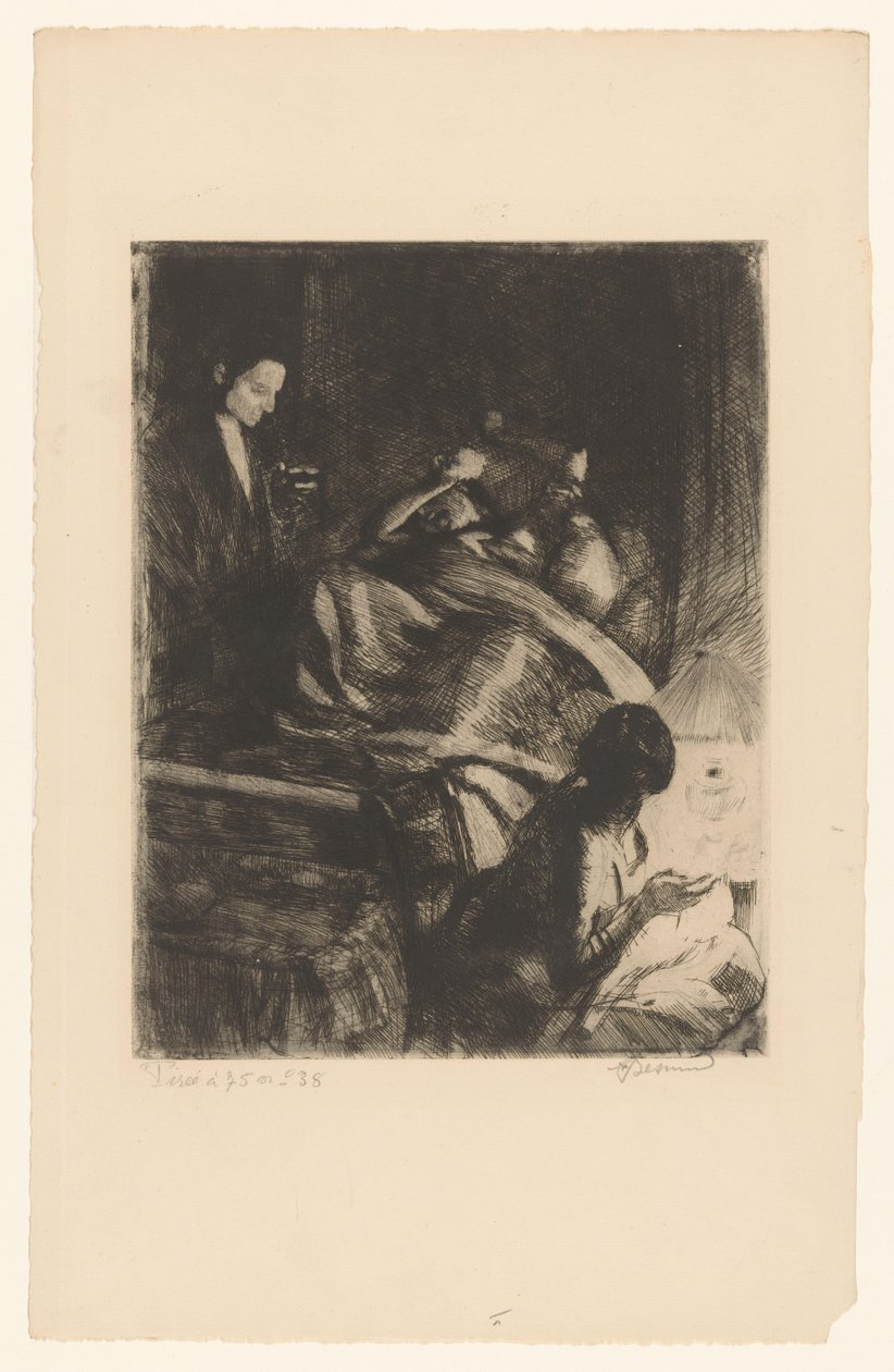 Kobieta w czasie porodu autorstwa Albert Besnard
