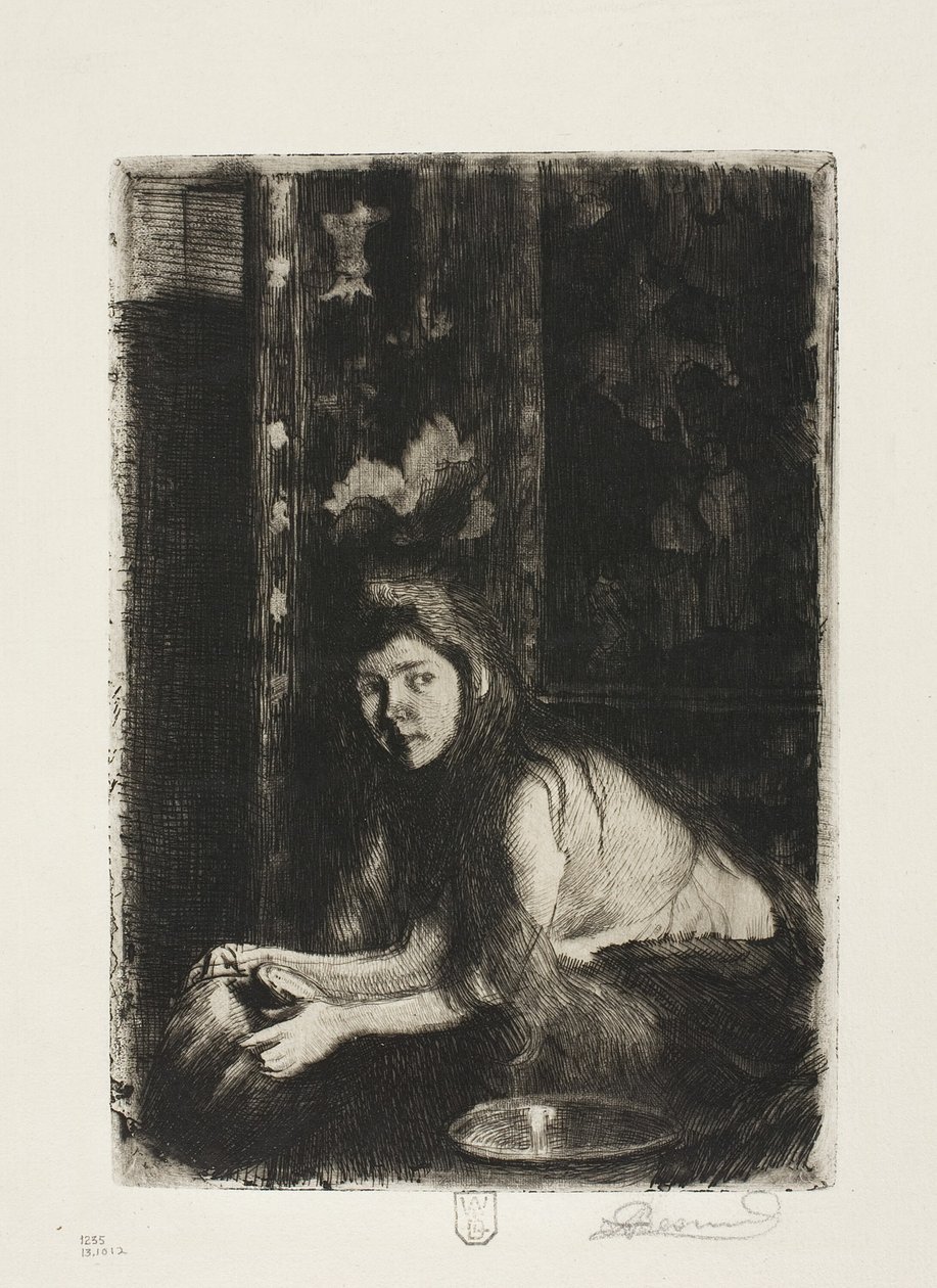 Kobieta z wazonem autorstwa Albert Besnard