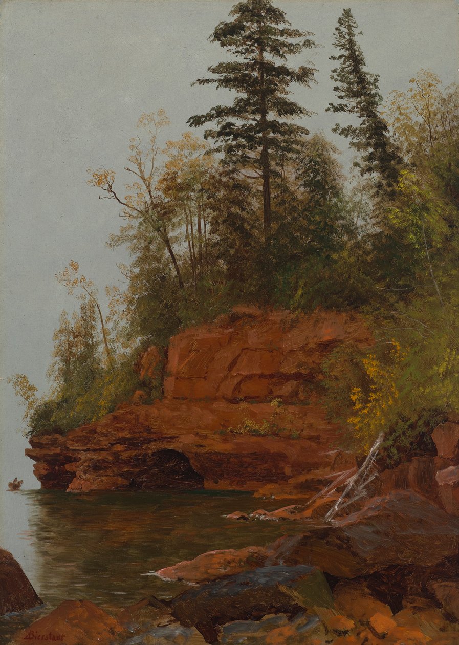A Rocky Cove autorstwa Albert Bierstadt