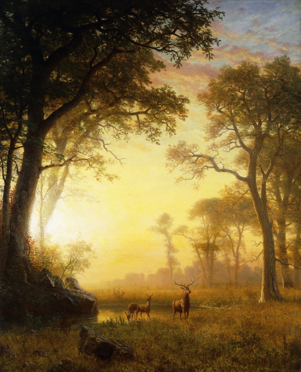 Światło w lesie, autorstwa Albert Bierstadt