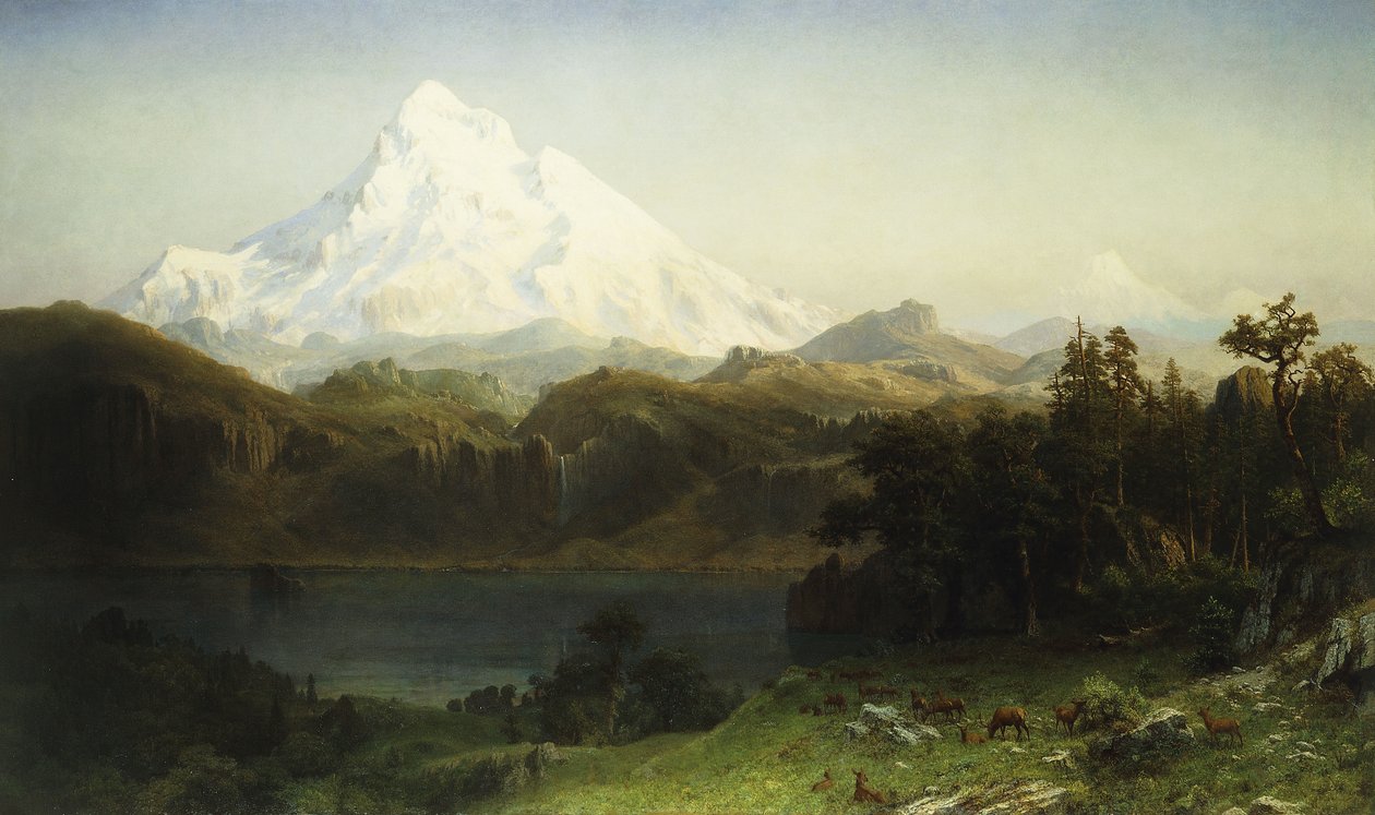 Mount Hood w Oregonie, autorstwa Albert Bierstadt
