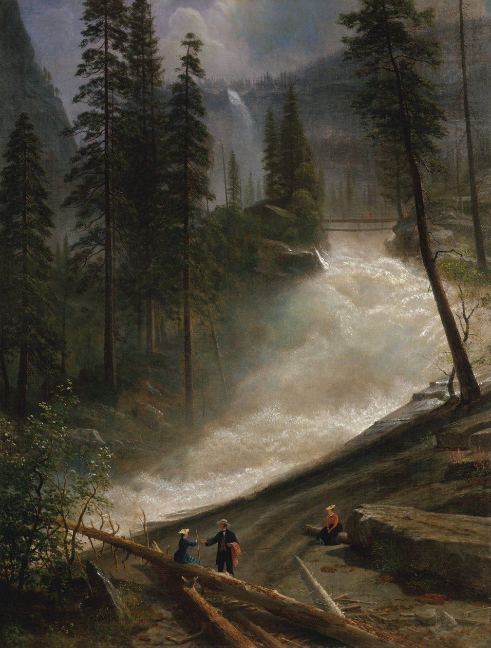 Wodospad Nevada, Yosemite, 1872 lub 1873. autorstwa Albert Bierstadt