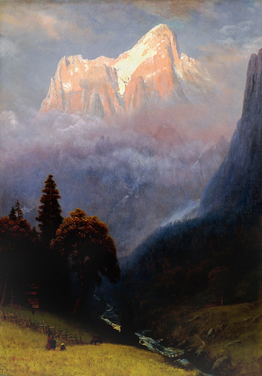 Burza wśród Alp, ok.1856 autorstwa Albert Bierstadt