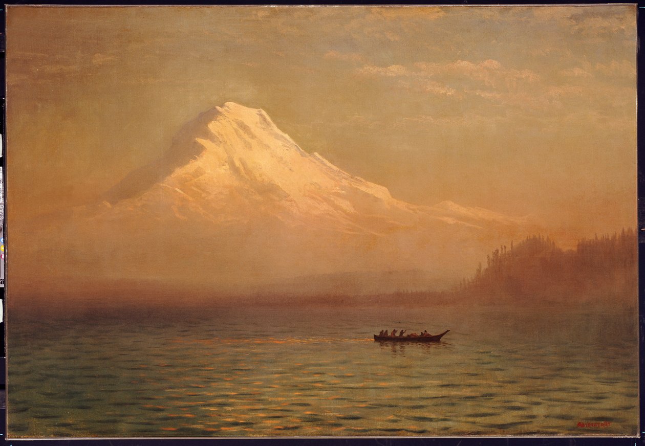 Wschód słońca na górze Tacoma autorstwa Albert Bierstadt