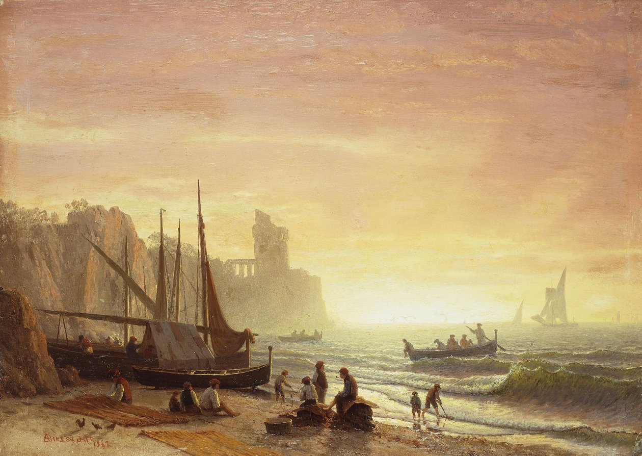 Flota rybacka, 1862 autorstwa Albert Bierstadt