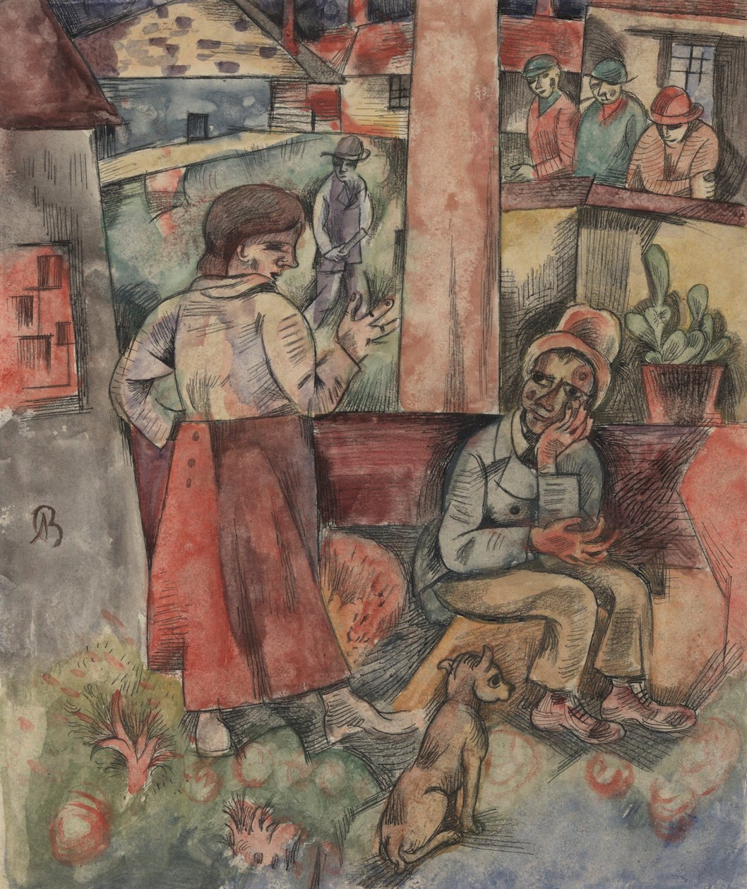 Krawędź wsi; Fabrikstadt autorstwa Albert Bloch