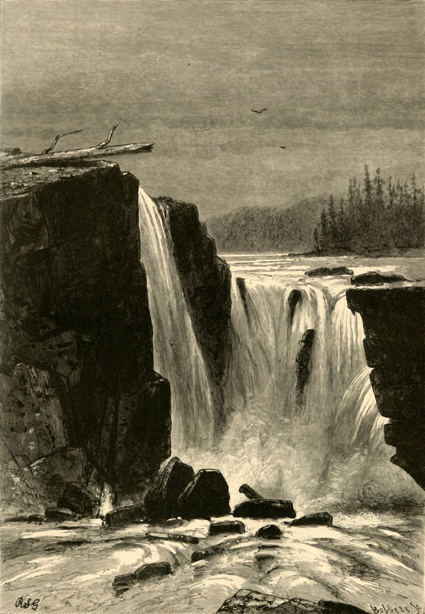 „Southern Side of Willamette Falls”, 1872. autorstwa Albert Bobbett
