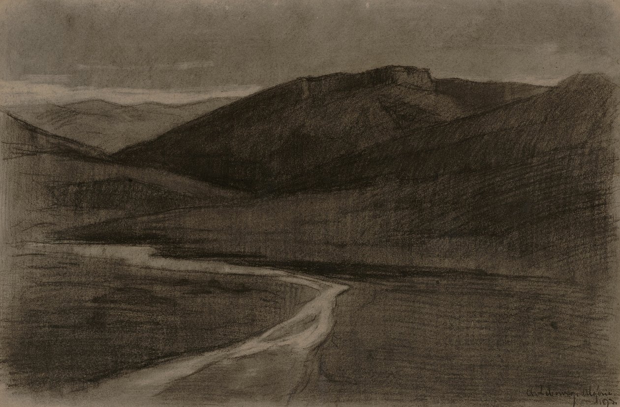 Krajobraz Algierii autorstwa Albert Charles Lebourg
