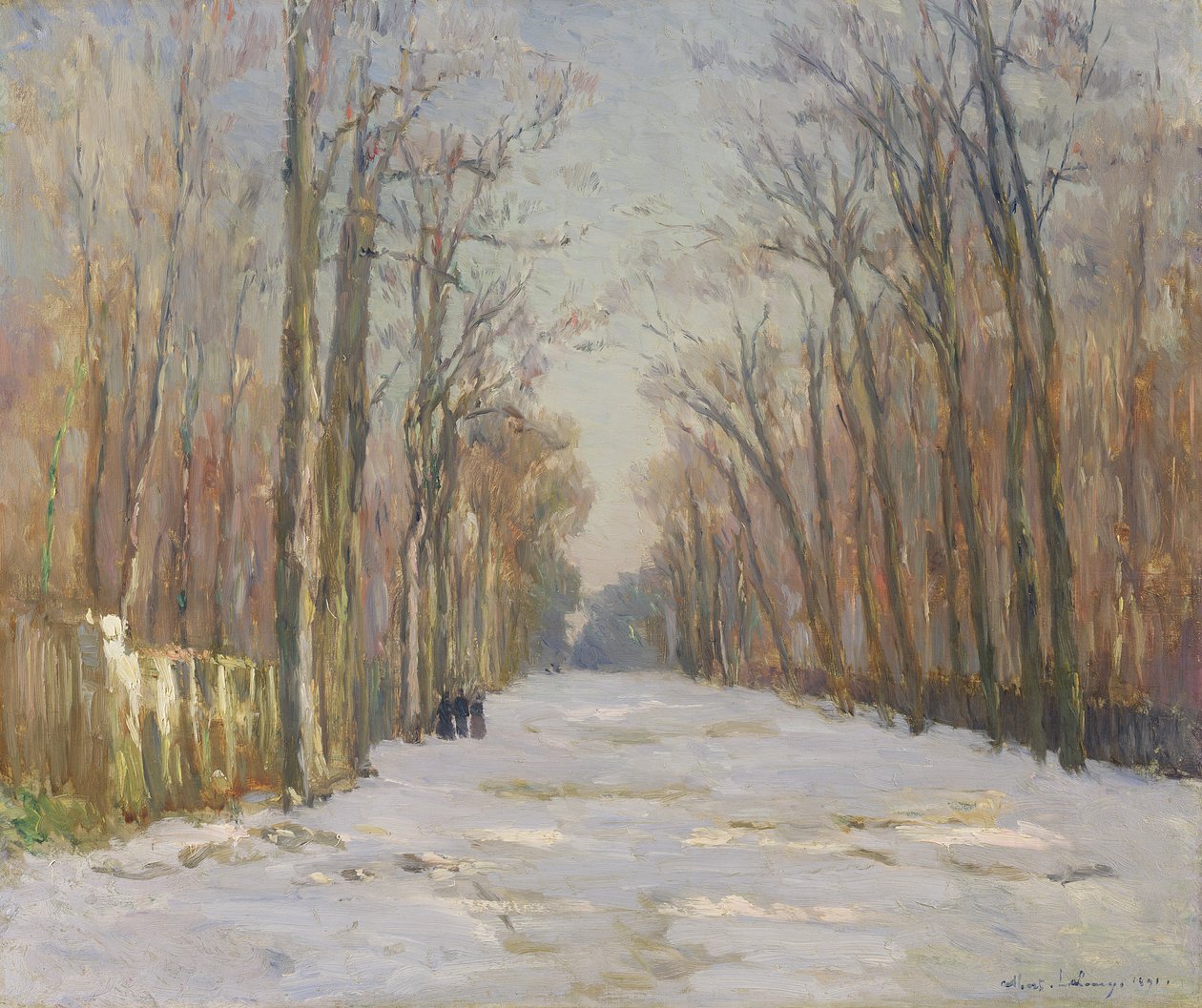 Scena zimowa, 1891 autorstwa Albert Charles Lebourg