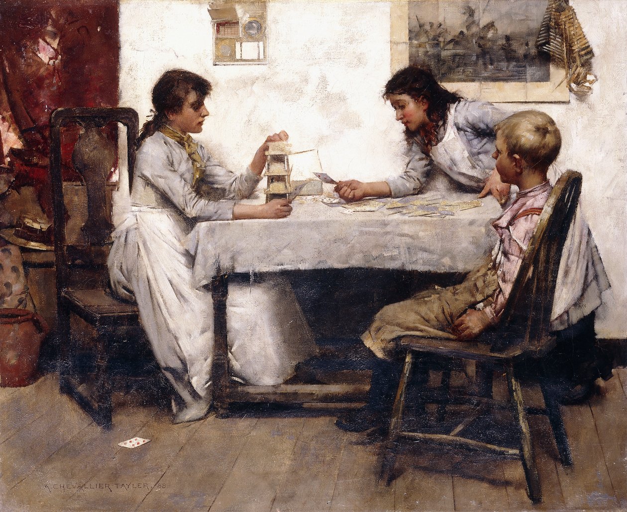 Dom z kart, 1888 autorstwa Albert Chevallier Tayler
