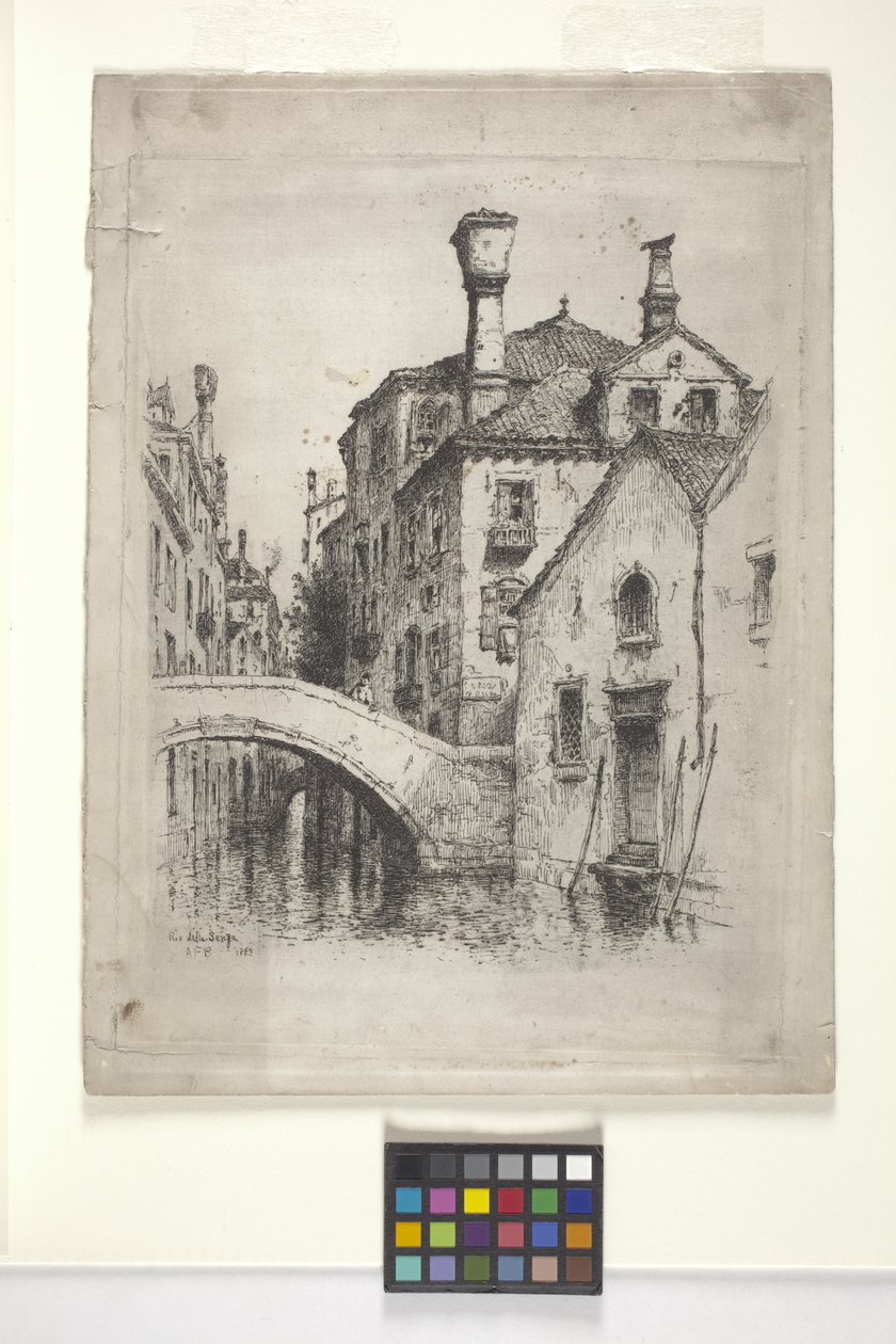 Rio Della Senza, Wenecja (akwaforta) autorstwa Albert Fitch Bellows