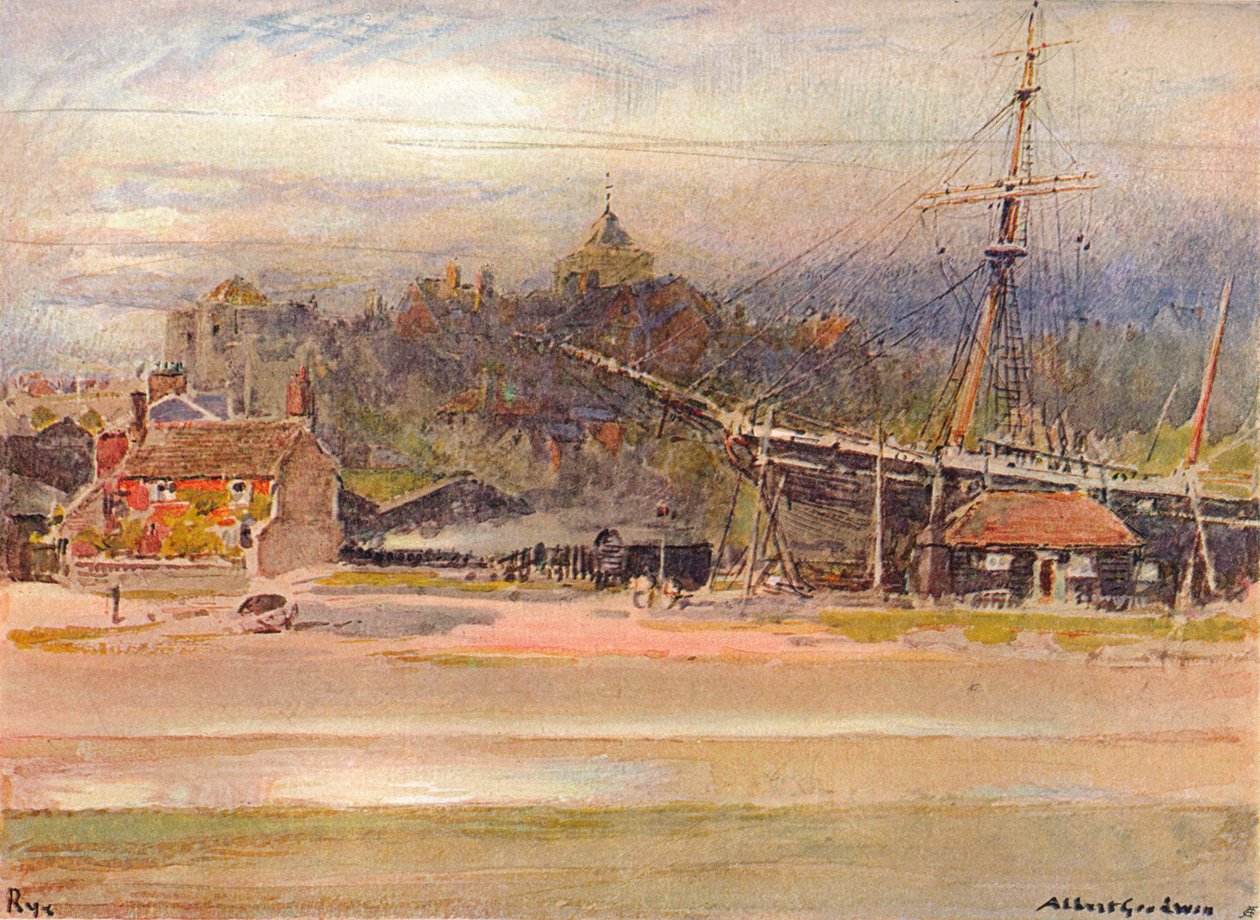 Stocznia szkutnicza, żyto, 1910 autorstwa Albert Goodwin