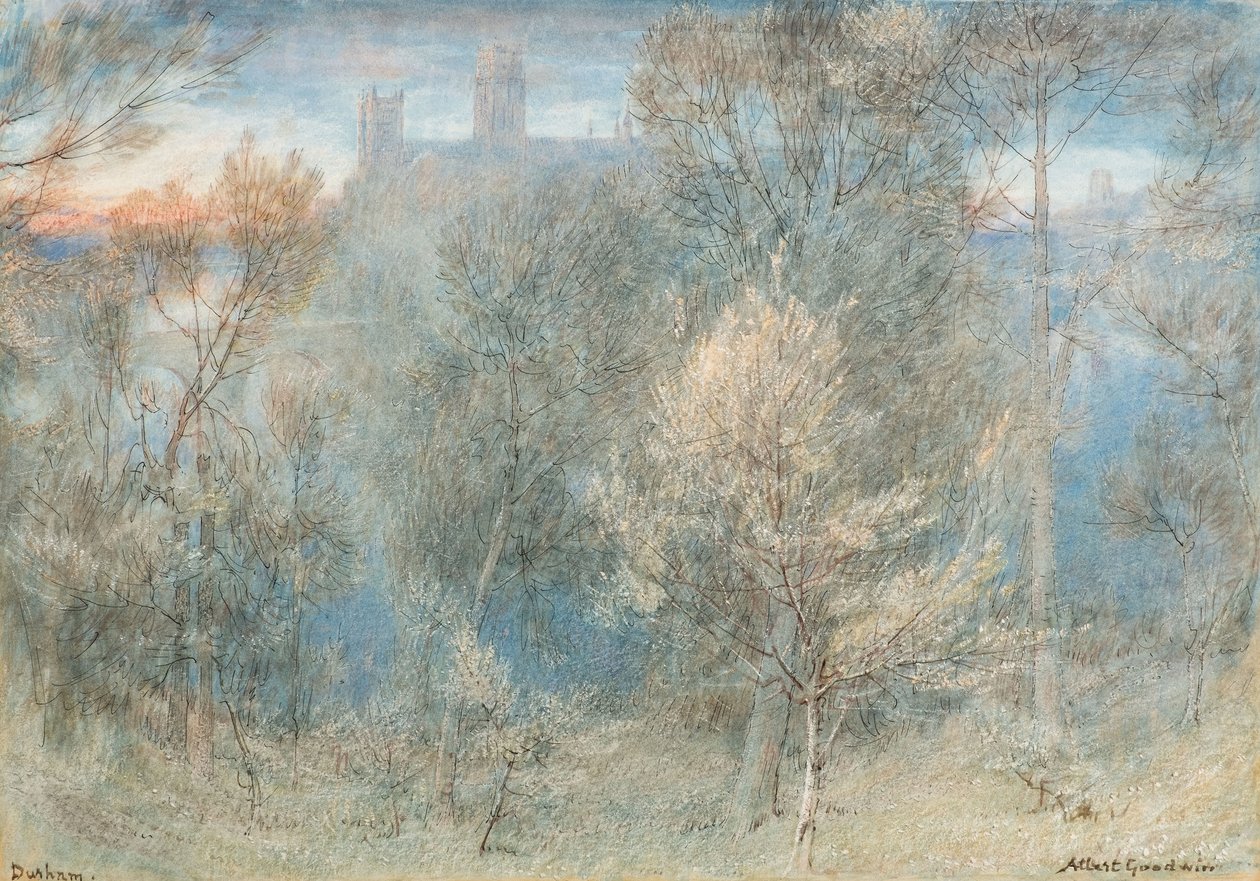 Durham (akwarela) autorstwa Albert Goodwin