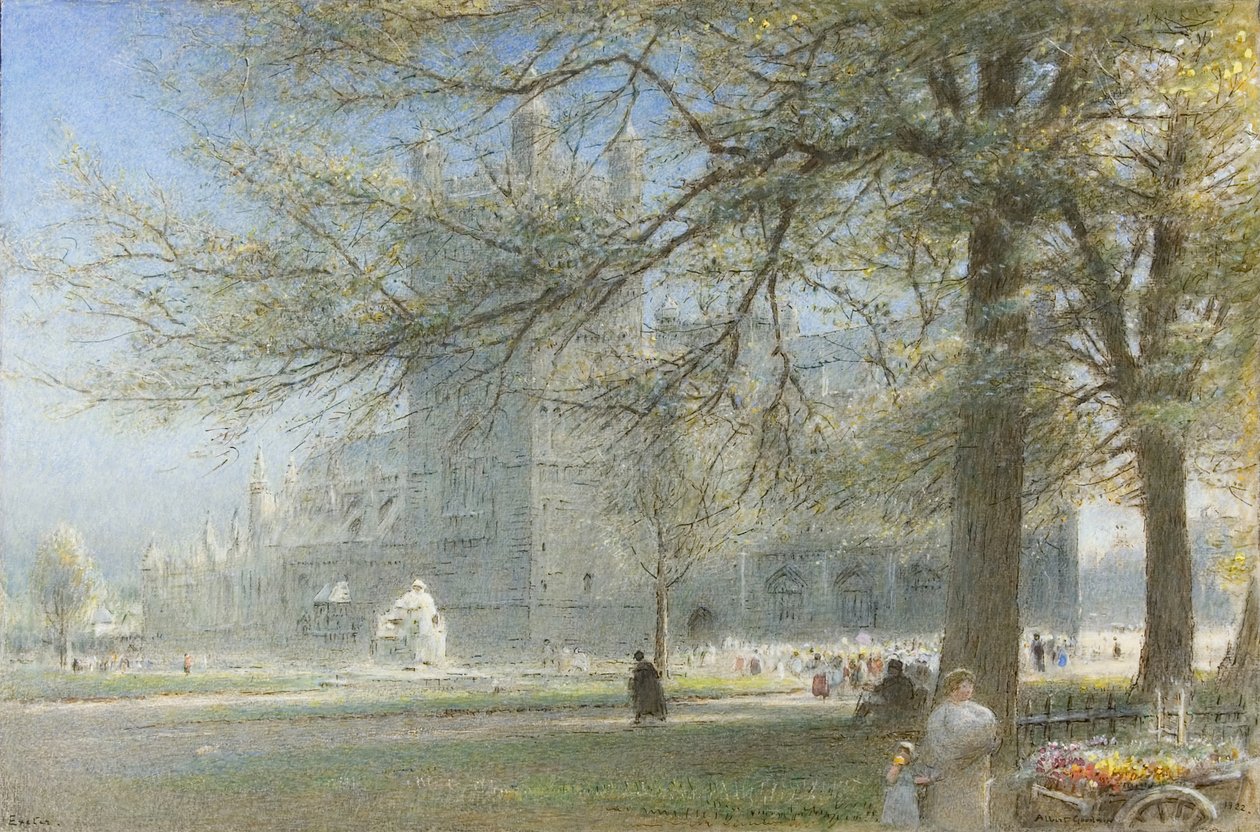 Katedra w Exeter autorstwa Albert Goodwin