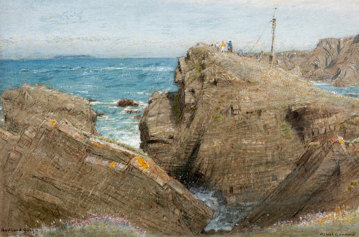 Nabrzeże Hartland (akwarela) autorstwa Albert Goodwin