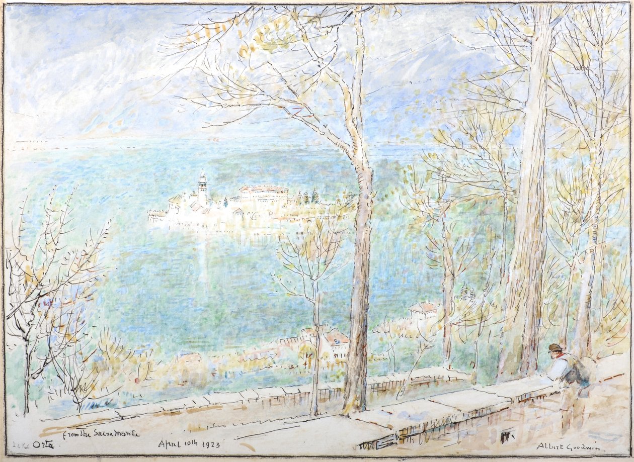 Jezioro Orta z Sacremonte autorstwa Albert Goodwin