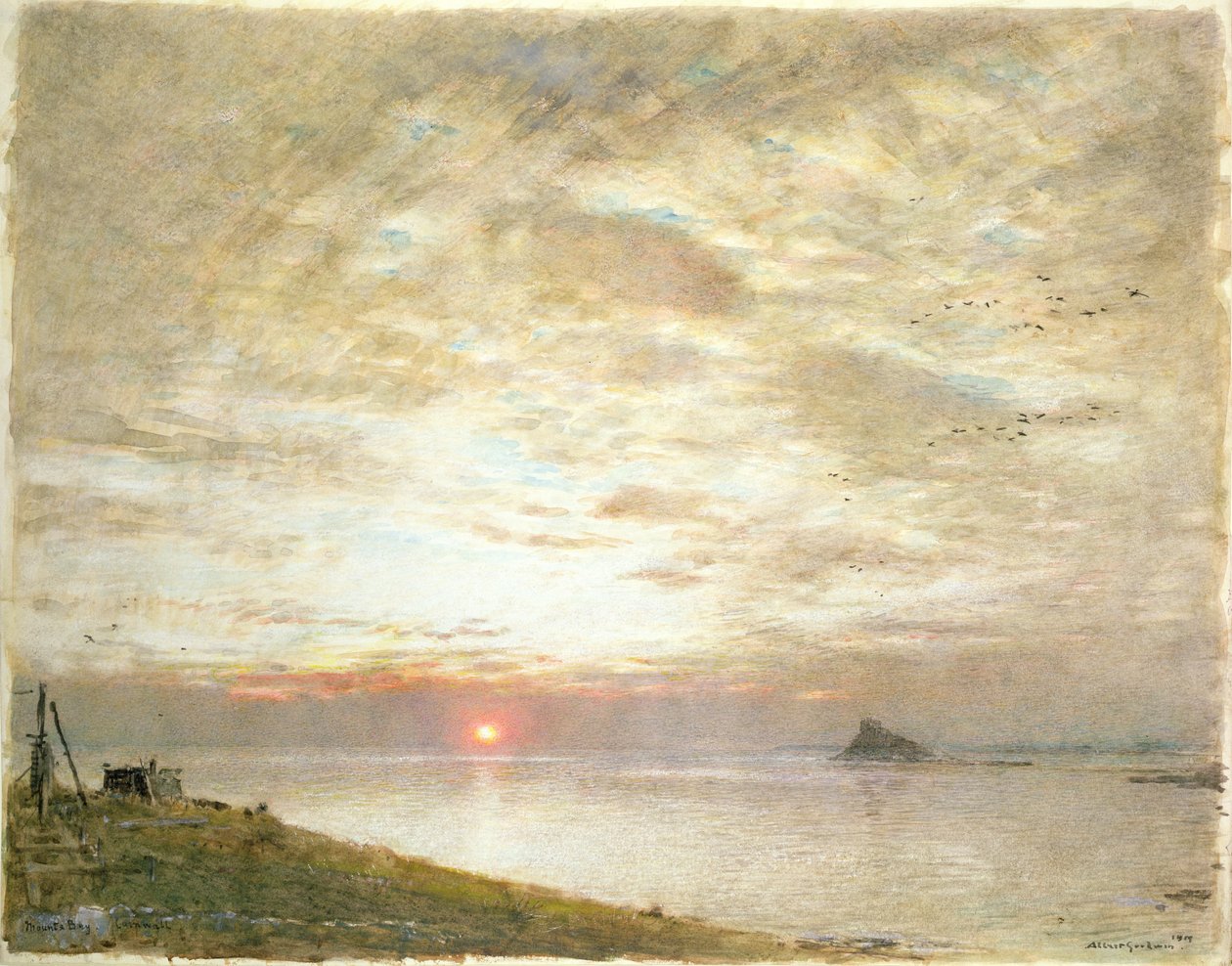 Mounts Bay, Kornwalia autorstwa Albert Goodwin