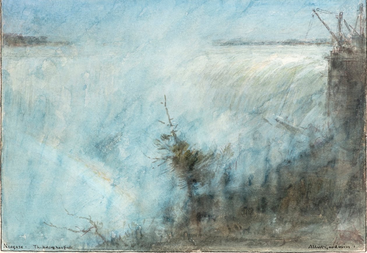 Niagara. Wodospad Podkowy (akwarela) autorstwa Albert Goodwin