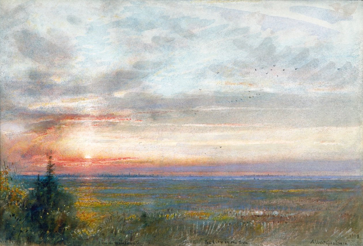 „Wenecja z kontynentu”, 1908 autorstwa Albert Goodwin